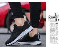 Zapatos informales para mujer, zapatos planos de malla transpirables a la moda, calzado blanco para mujer - details 2