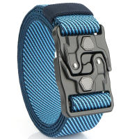 Nuevo estilo Cinturón informal de punto para hombre Diseño innovador de desmontaje rápido, cinturón táctico con hebilla de aleación, estilo informal para exteriores, desplazamientos, informal - details 22