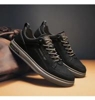 Zapatos informales versátiles para hombre, botas bajas planas, transpirables, color blanco, Otoño, 2025 - details 14