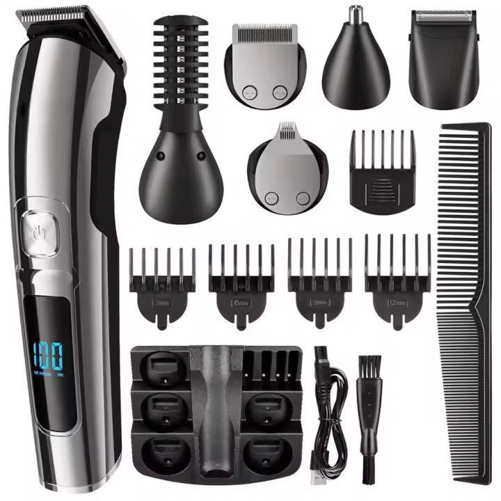 Surker-cortadora de pelo multifunción 6 en 1 para hombre, Afeitadora eléctrica recargable, inalámbrica, 8688 - 1