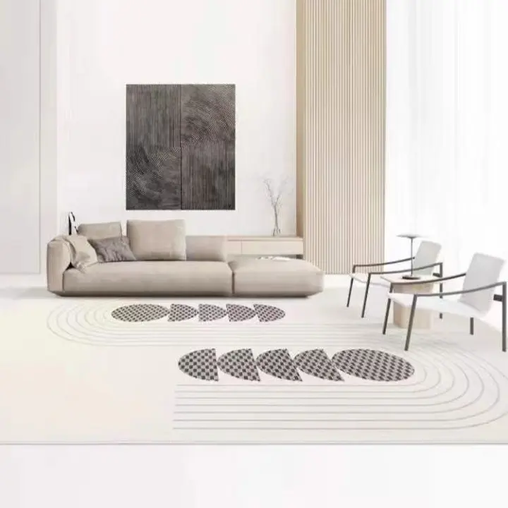 Alfombra de salón, algodón y lino, imitación gruesa para habitación, dormitorio, cocina - 1