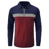 Polo camiseta de hombre 2023 otoño e invierno nueva solapa color a juego POLO camisa de comercio exterior de hombre manga larga - details 16