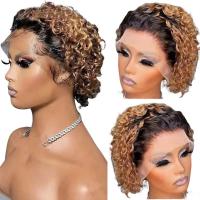 Pelucas cortas de corte Pixie para mujer, peluca de cabello humano de estilo africano para fotografía, uso en escenario - details 0
