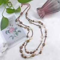 Collares largos para mujer, collares de moda con cuentas de cristal en capas bohemias para mujer, collares llamativos de moda, joyería - details 2