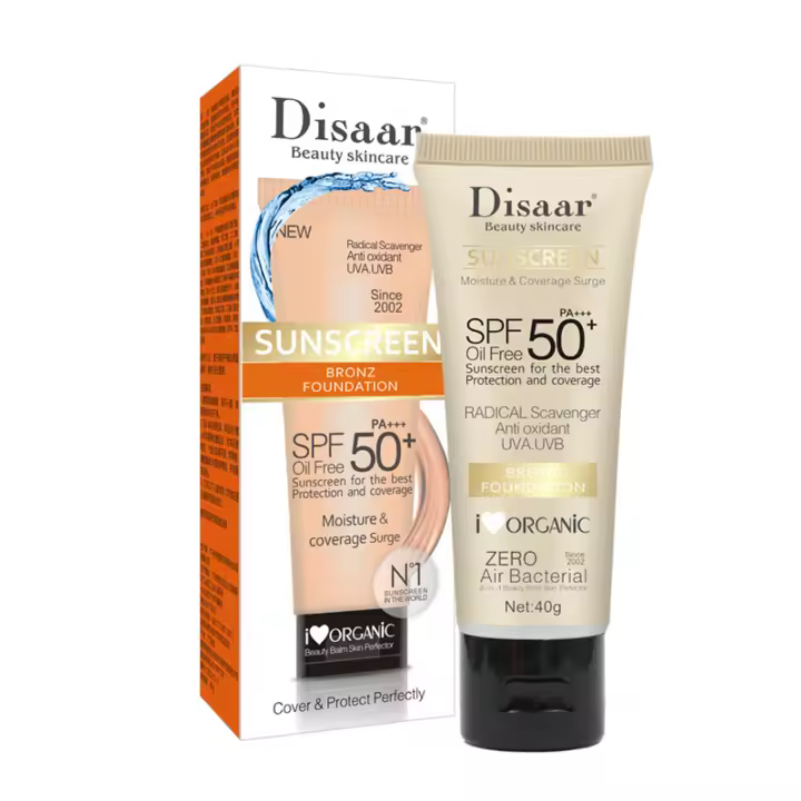 Crema de Sol Blanqueadora SPF50+ Control de Aceite Hidratante Impermeable A Prueba de Sudor - 1