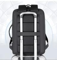 Mochila para ordenador portátil expandible para hombre, bolsa impermeable negra para Notebook, 16 pulgadas, 17 pulgadas, mochila de trabajo multifunción para negocios - details 16