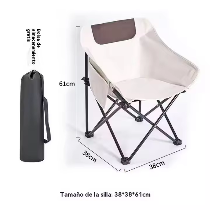 Silla plegable portatil ligera Pesca al aire libre camping playa familiares party - 1