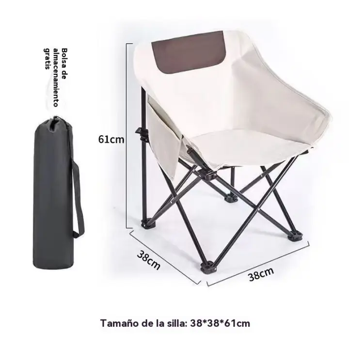 Silla plegable portatil ligera Pesca al aire libre camping playa familiares party - 1