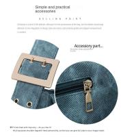Bolsa de motocicleta de mezclilla azul resistente al desgaste impermeable con diseño de borla y cuerda - details 17