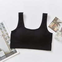 Top de Deportiva de Algodón para Mujer Sexy Lencería de Color Sólido Cómoda Ropa Exterior - details 23