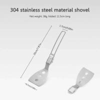 Cuchara de sopa plegable de acero inoxidable para acampar al aire libre, utensilios de cocina portátiles resistentes al desgaste, herramientas - details 28
