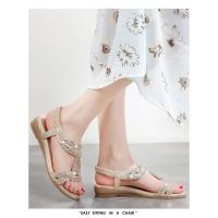 Sandalias de Mujer Verano 2025 Diseño Boho con Talón y Cristales Sandalia Deportiva para Playa - details 12