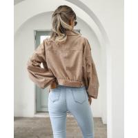 Chaqueta Bomber Cropped con Mangas de Farol Moda de Primavera Vintage de Pana - details 16