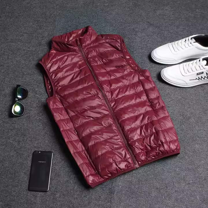 Chaleco Ligero sin Mangas de Plumífero Cálido, Delgado, Impermeable para Invierno - 1
