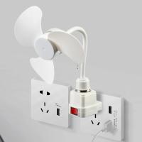 Ventilador de escritorio Universal Flexible con cuello de cisne Plug & Play Dirección ajustable y refrigeración silenciosa Multiángulo blanco para oficina/hogar 220V - details 4