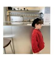 Suéter de Invierno para Niños Estilo Coreano Top de Cuello Redondo de Jacquard de Color Sólido Cálido y Moderno - details 5