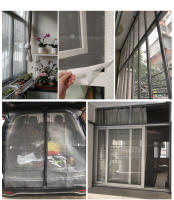 Mosquitera con cremallera para ventana, cortina de puerta, se puede personalizar, invisible, nuevo estilo - details 1