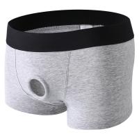 Hombres Calzoncillos Pene Abierto Agujero de la bolsa Boxer Shorts Cockring Bragas Ropa interior de algodón Bóxers hombre - details 13