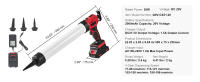 Pistola de calafateo eléctrica inalámbrica SucceBuy de 20 V, con 4 velocidades ajustables. Herramienta de aplicación sin costuras - details 6