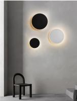 Lámpara de pared redonda para interiores/estilo minimalista moderno, mesita de noche para dormitorio, escalera, porche/fuente de luz LED, Sensor táctil de cuerpo humano - details 12