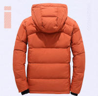 Chaqueta de plumón de invierno para hombre, abrigo de pato blanco a prueba de viento, abrigo cálido para viaje y acampada, ropa gruesa con capucha de Color sólido para hombre - details 7