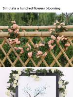 Enredadera de flores artificiales para decoración de boda, guirnalda de rosas blancas y rosas para el hogar y la habitación, de seda, 2,5 m y 1,8 m - details 6