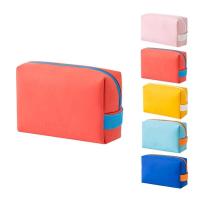 Estuche de maquillaje portátil para mujer/hombre, organizador de artículos de tocador multifuncional impermeable, bolsa de almacenamiento de viaje de cuero - details 1