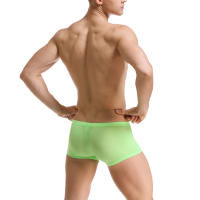 Ropa interior sexy para hombre Mini bóxer de seda de hielo Bragas ultrafinas transparentes Transparente Calzoncillos Homme Cuecas - details 14
