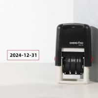 Sellos automáticos de fecha de retorno de tinta, versión en inglés, sellos autoentintados de funcionamiento suave, sello de rueda de fecha artesanal ajustable DIY - details 8
