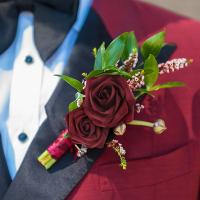 Rosas artificiales de aspecto Real, rosas falsas con tallo, ramos de boda, centros de mesa, decoraciones para el hogar, fiesta de despedida de soltera - details 0