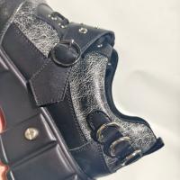Remaches Metálicos Punk Fondo Grueso Zapatos Nicho Diseño Sentido Denim Solo Zapatos Marea Cool Cabeza Grande Pequeño Cuero Zapatos 2025 Nuevo - details 5