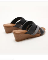 Sandalias de cuña para mujer, ideales para usar como prenda exterior, modernas, con plataforma gruesa, impermeables, informales, de talla grande, con boca de pez. - details 12