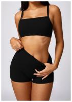 Pantalones cortos de Yoga para mujer, Shorts deportivos elásticos, antideslumbrantes, transpirables, de secado rápido - details 8