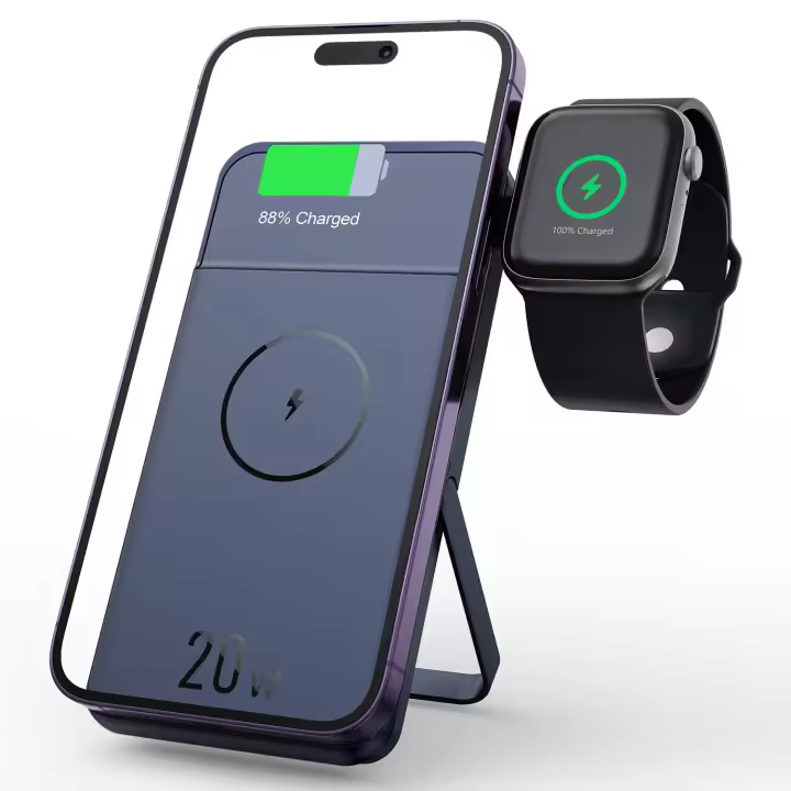 Banco de energía inalámbrico magnético de 10000Mah, cargador rápido de 20W para iPhone 12, 13, 14 Pro Max, carga MacSafe para apple watch, usb tipo C - 1