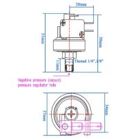 Interruptor de presión de vacío G1/4 G1/8 -90- -10kpa Interruptor de presión negativo neumático ajustable Interruptor de control de presión de bomba de vacío - details 0