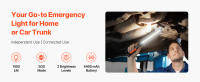 SucceBuy Luz de trabajo bajo el capó, LED recargable brillante de 1450 lm, 4400 mAh, portátil para iluminación de emergencia en el hogar, inspección de reparación de automóviles - details 0