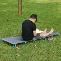 Outdoor Camping Cot Portable Folding Cot Bed Ultralight Aluminum Alloy Travel Cot Sleeping Tent Bed for Hiking Backpacking - details 6