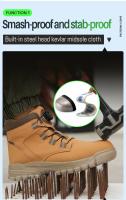 Botas de Trabajo de Seguridad Ligeras y Impermeables Punta de Acero Industrial Talla 48 - details 9