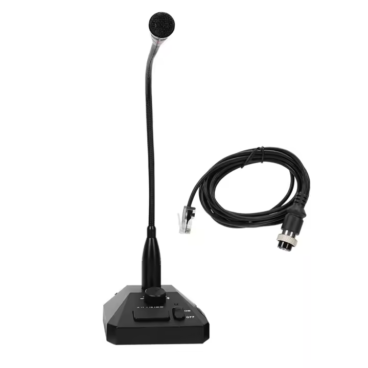 Aliunce-Micrófono de escritorio SM01 para Walkie Talkie, Radio bidireccional, portátil, interfaz redonda estándar de 8 pines - 1