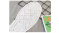 Zapatillas deportivas de tenis blancas para mujer, zapatillas deportivas informales para correr, mocasines de tendencia, monopatín de cuero para verano - details 5
