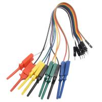 10 Uds 20CM 10Pin gancho de prueba Clip analizador lógico Cable pinza sonda Kit de abrazadera de Cable prueba de equipo eléctrico - details 0