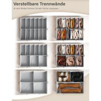 Organizador de zapatos para debajo de la cama, con separadores ajustables, color beige, 2 unidades, capacidad para hasta 24 pares - details 8
