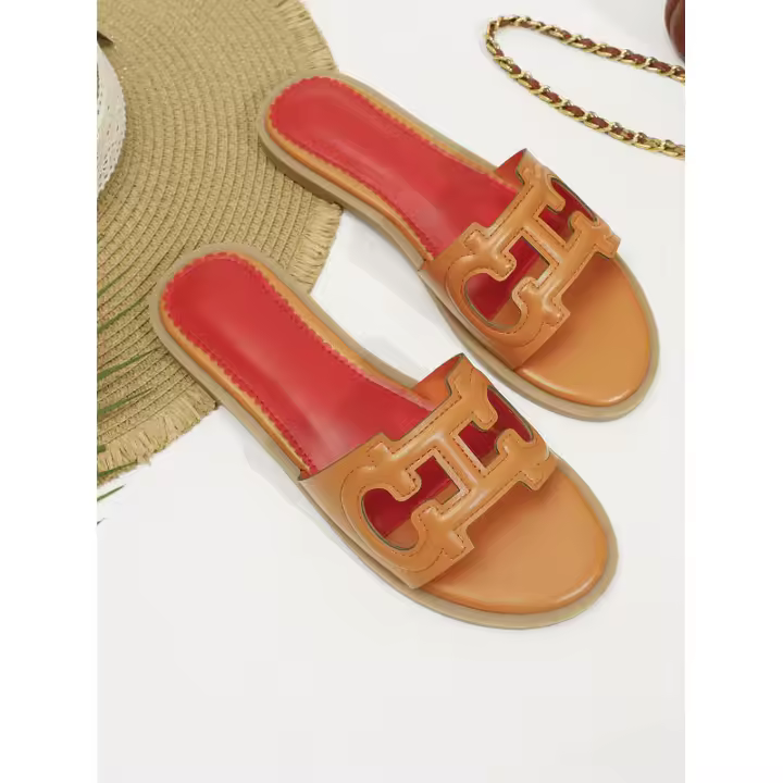 Sandalias de moda de verano 2025, chanclas de playa de una tira, zapatos planos de viaje para mujer - 1