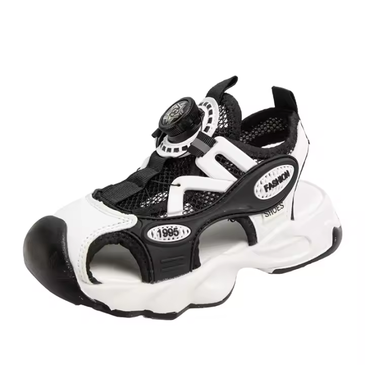 Sandalias para niños Zapatos para niños Zapatos con punta Bao novedad de verano zapatos de playa antideslizantes de suela blanda para niños - 1