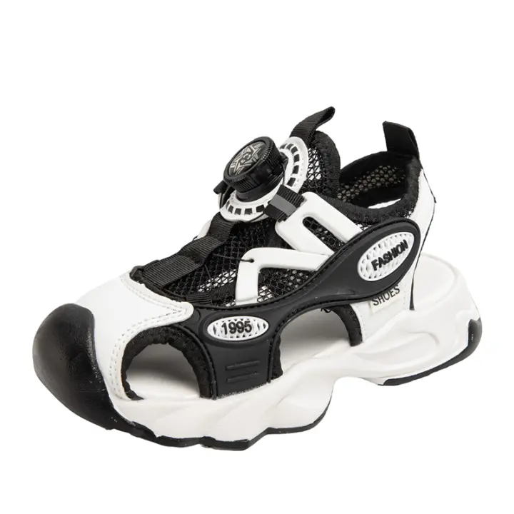 Sandalias para niños Zapatos para niños Zapatos con punta Bao novedad de verano zapatos de playa antideslizantes de suela blanda para niños - 1