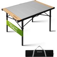 Mesa plegable enrollable de camping de aluminio portátil con bolsa de transporte - Mesa de picnic con soporte de hasta 80 kg - details 14