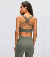 Sujetador Deportivo de Yoga para Mujeres SHINBENE con Correa Cruzada y Almohadilla Plantilla Inalámbrico Top de Entrenamiento Fitness - details 26