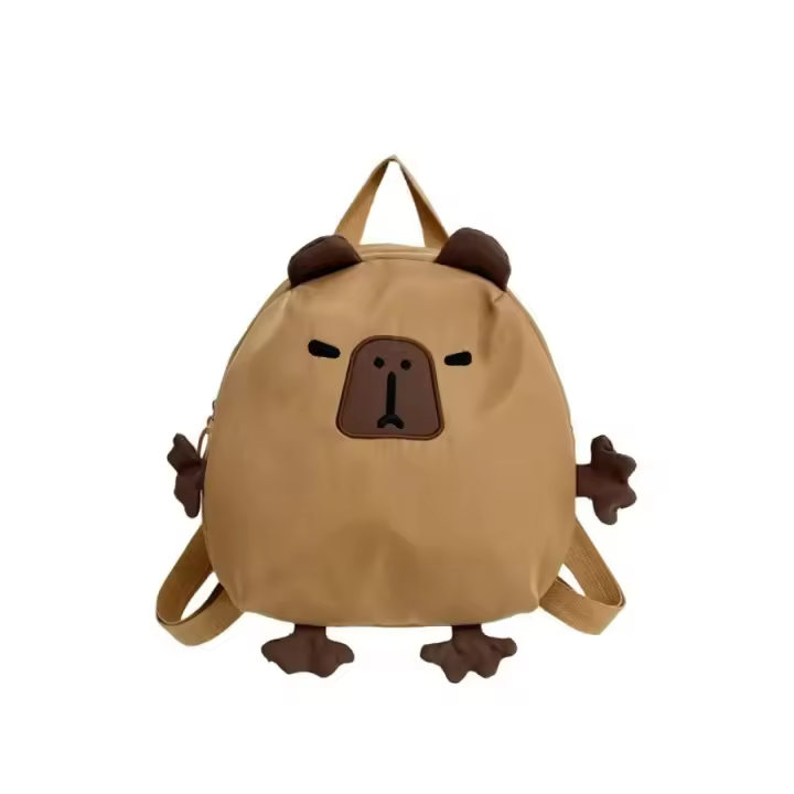 Mochila Escolar Kawaii Capybara Bolsa de Librería de Gran Capacidad para Portátiles - 1