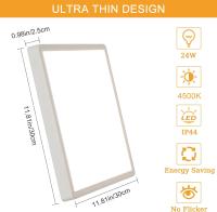 Goeco Lámpara de Techo LED Moderna Brillancia de 2700LM, Montaje Semi-Flush, Material ACRYL, Eficiencia de Energía - details 2