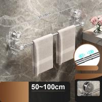 Barra de toalla retráctil con ventosa, soporte para toallas de baño montado en la pared sin perforación, drenaje giratorio, barra de toallero individual para ducha - details 15